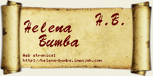 Helena Bumba vizit kartica